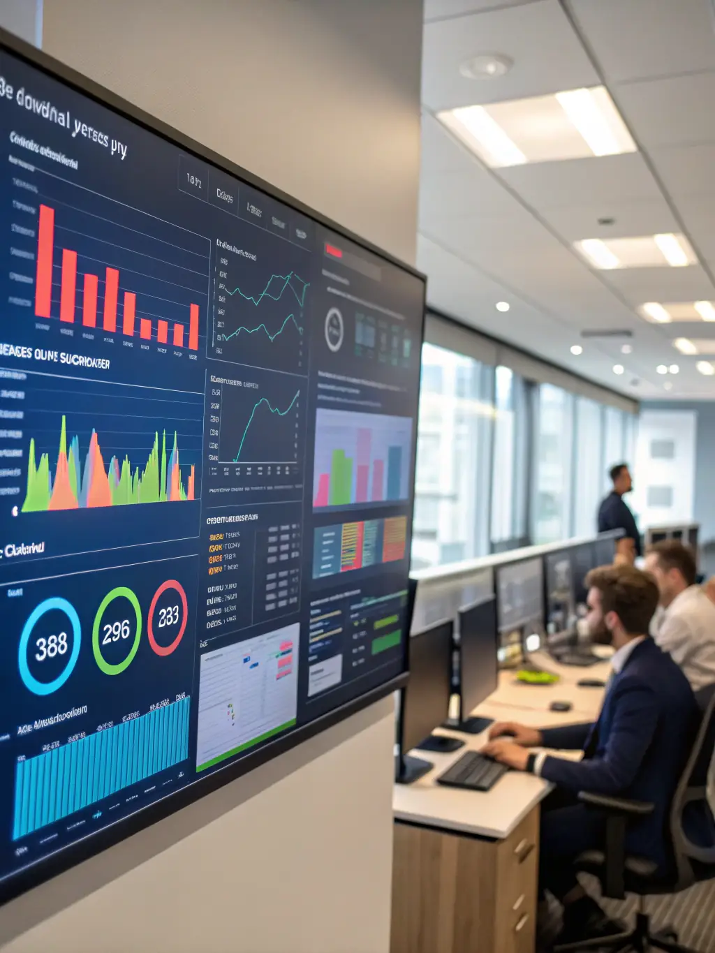 A dashboard displaying key metrics such as customer engagement, lead generation, and sales conversions achieved through WaBot.